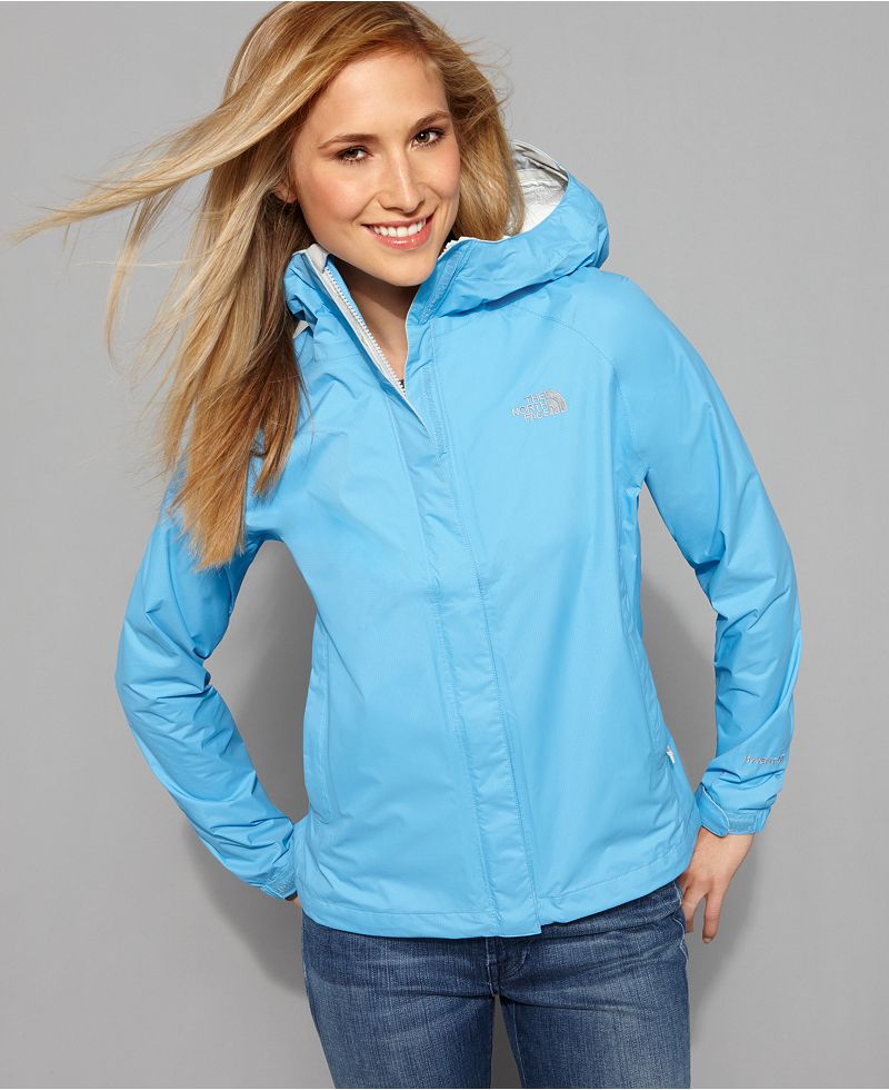 baby blue north face jacket