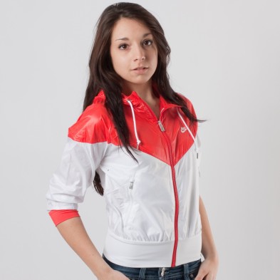 red and white nike windrunner