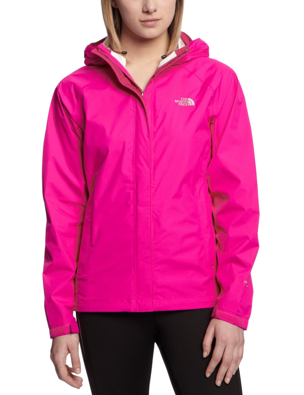 pink north face rain jacket