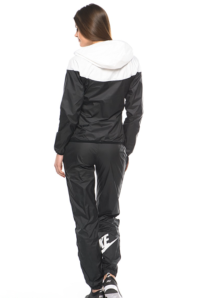 Black and white Nike 'Windrunner' nylon 