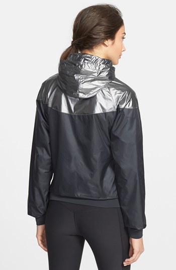 and silver Nike 'Windrunner' rain jacket SHINY NYLON